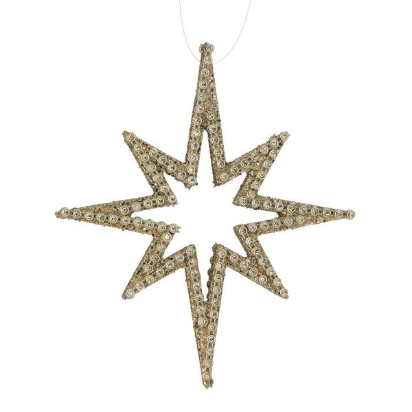 6.25" Jewel Beaded Cutout Star Ornament