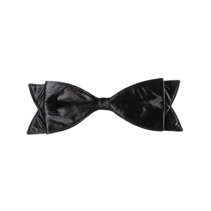 16" Outdoor Velvet Bow Tie Bow - Black - UV Treated Black- 16" — view 1