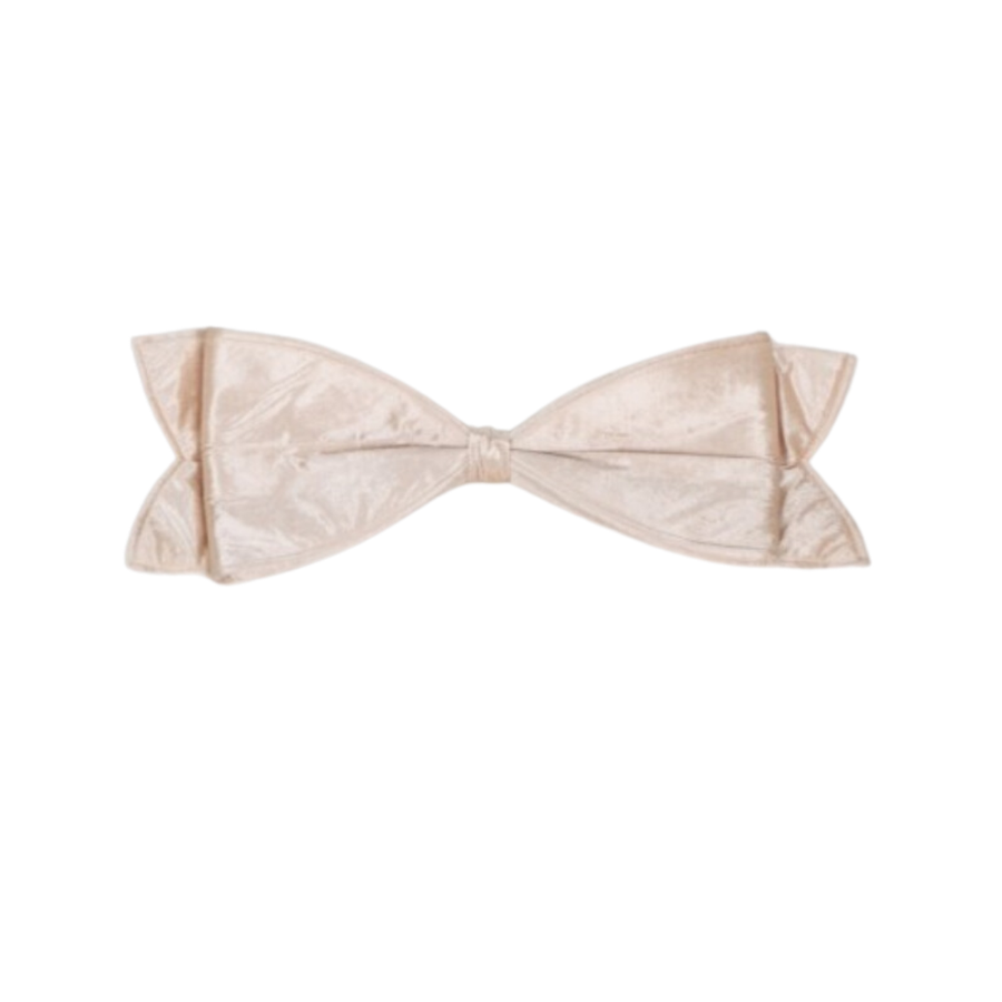 16" Outdoor Velvet Bow Tie Bow - Champagne - UV Treated Champagne- 16"