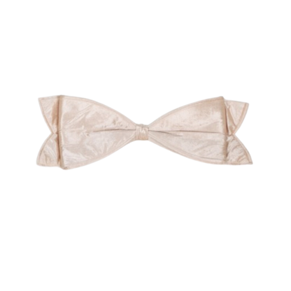 16" Outdoor Velvet Bow Tie Bow - Champagne - UV Treated Champagne- 16" — view 1