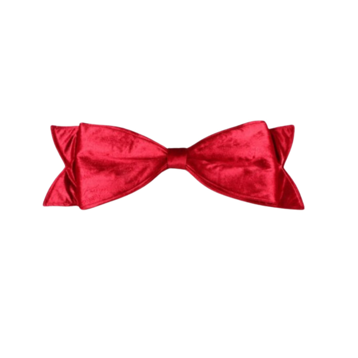16" Outdoor Velvet Bow Tie Bow - Red - UV Treated Red- 16" — view 1