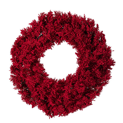 Designer Flocked Wreath - Red and Lime Green — view 1
