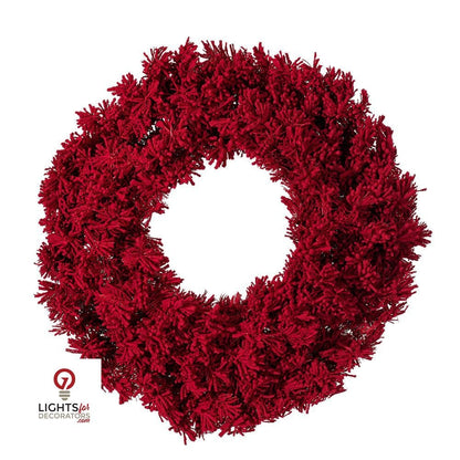 Designer Flocked Wreath - Red and Lime Green — view 8