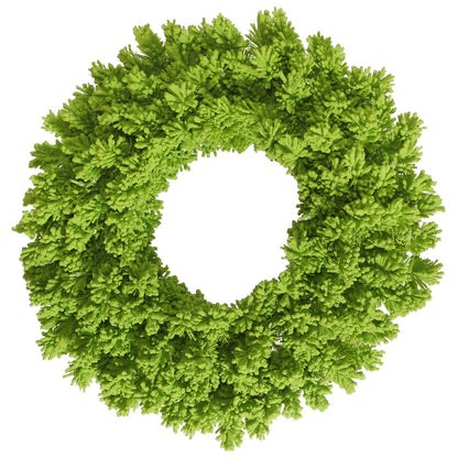 Designer Flocked Wreath - Red and Lime Green — view 3