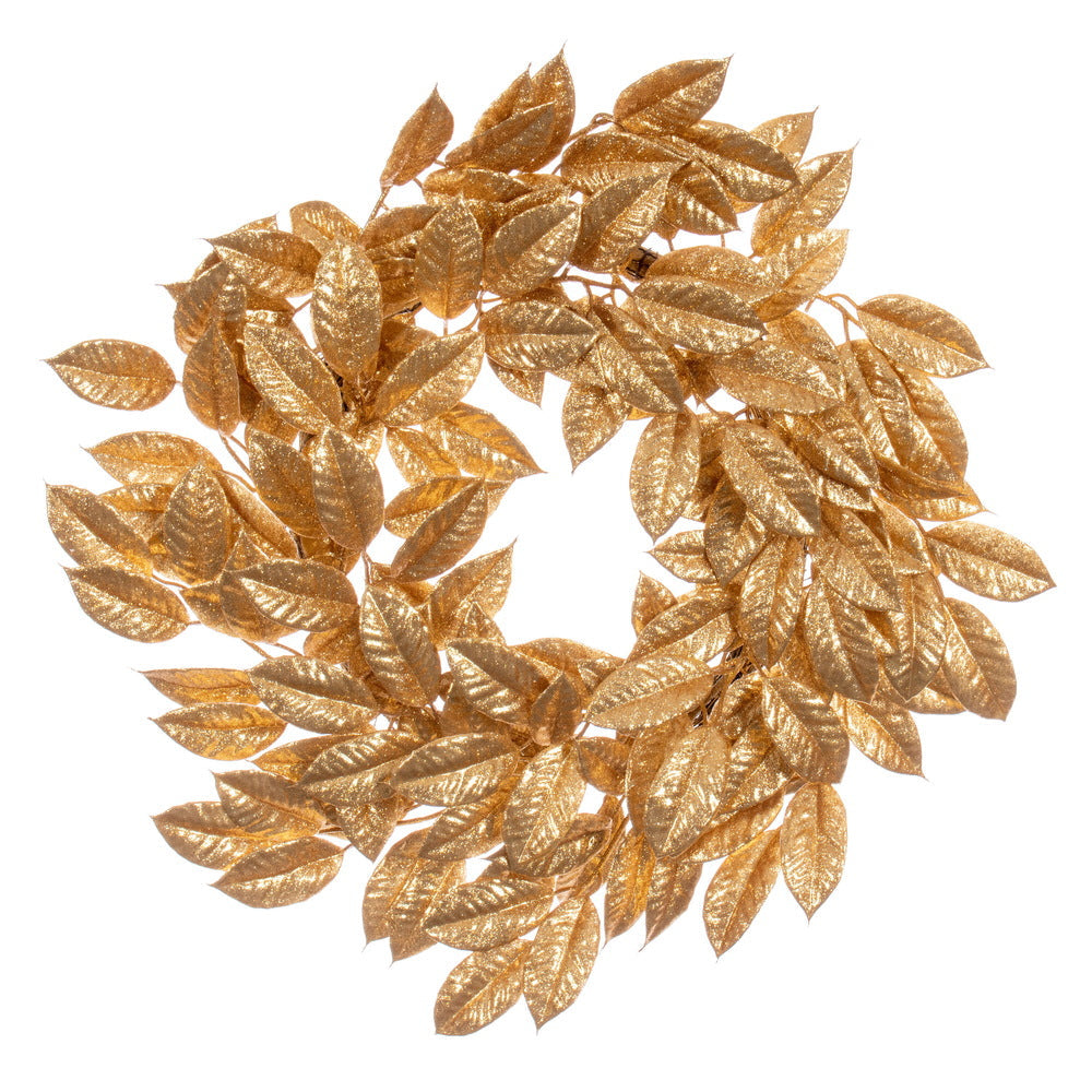 210" Gardenia Glitter Wreath — view 3