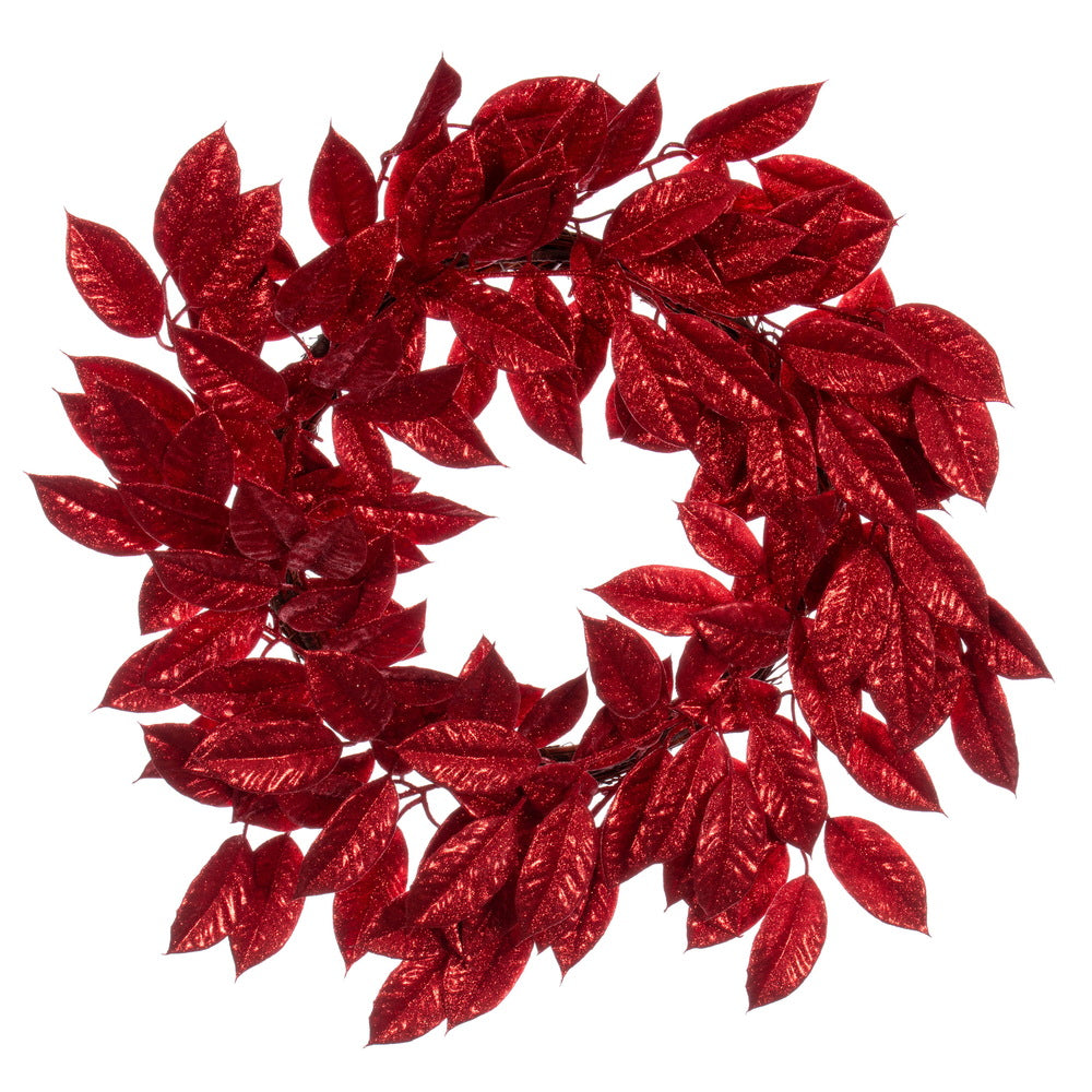 210" Gardenia Glitter Wreath — view 4