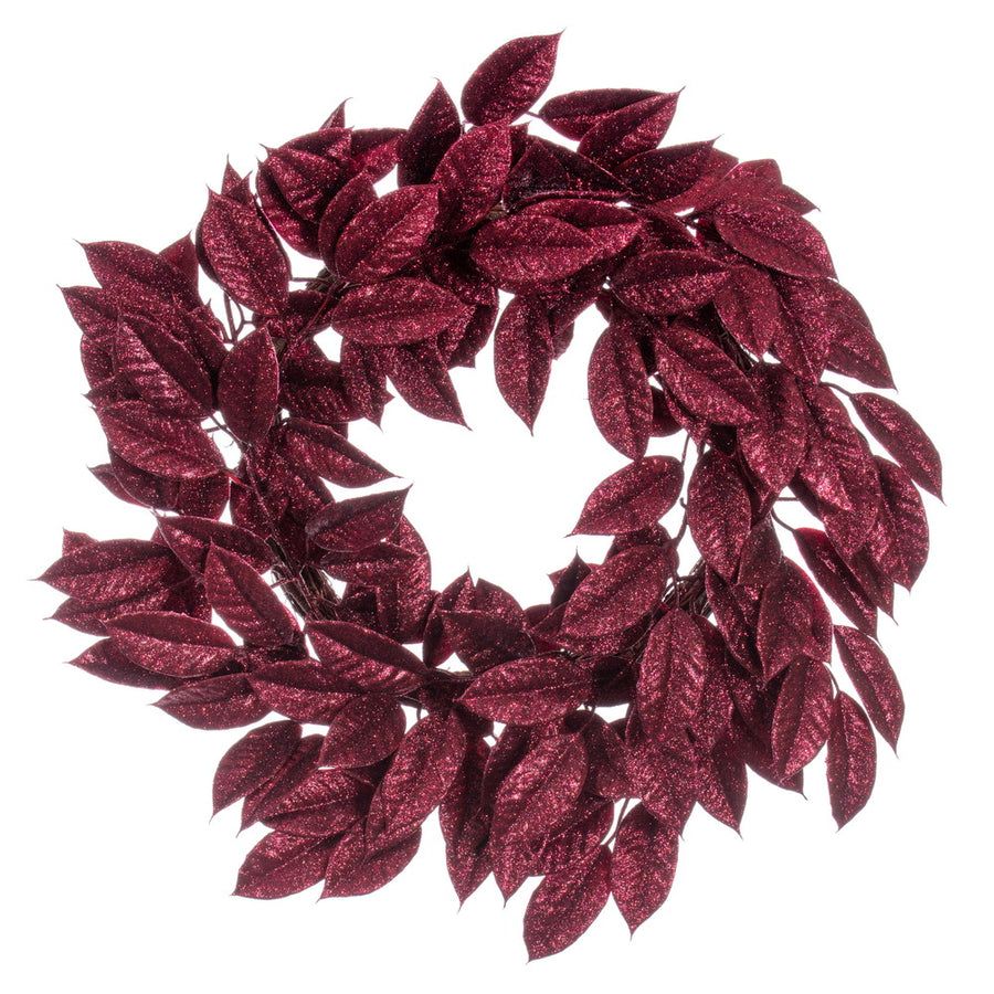 24" Gardenia Glitter Wreath