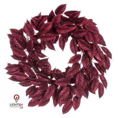 210" Gardenia Glitter Wreath — view 5