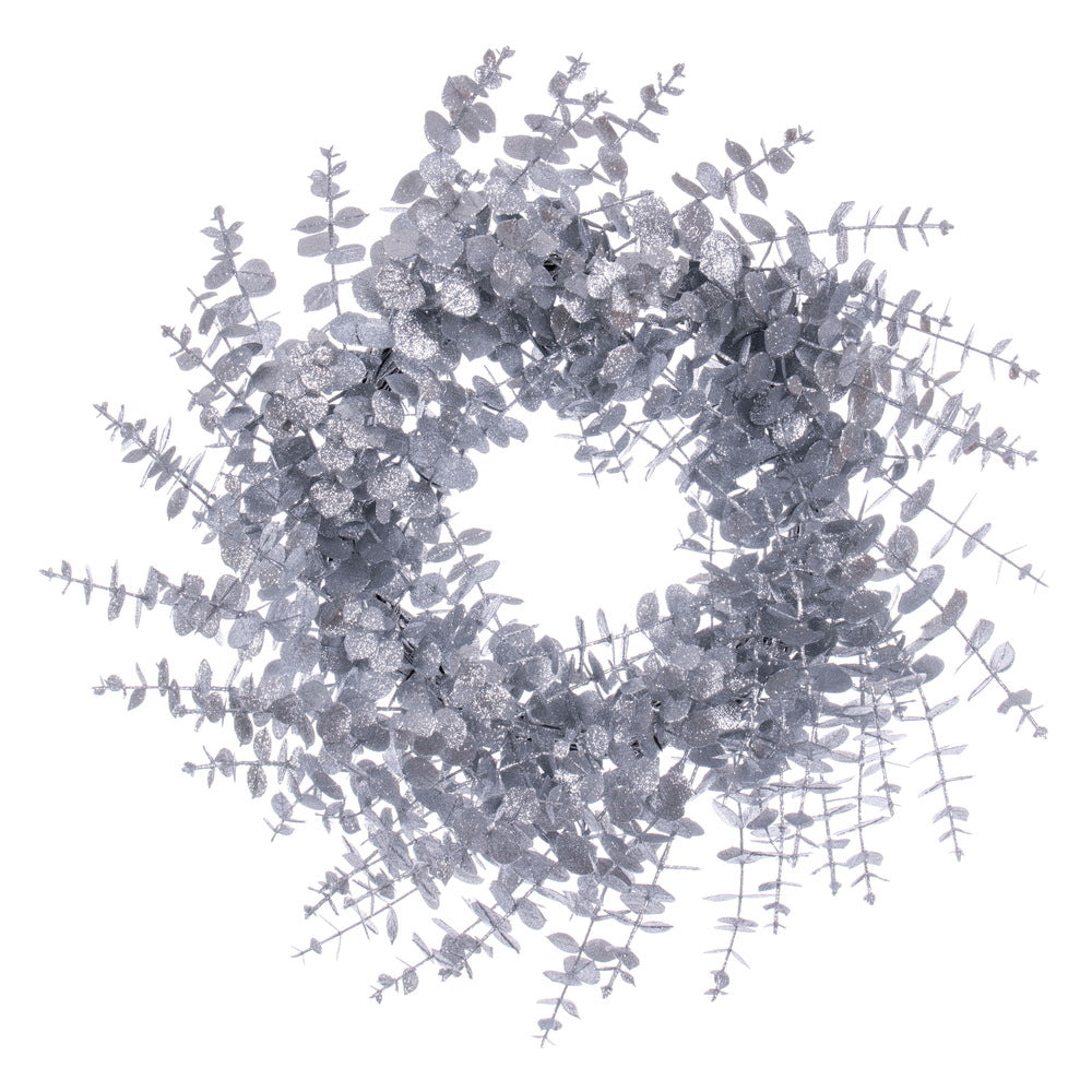 210" Eucalyptus Glitter Wreath — view 3