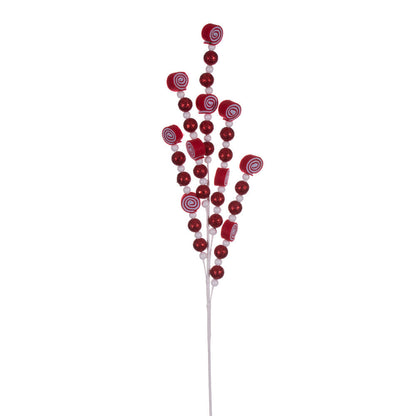 32" Red/White Swirl and Ball Spray - Set of 4 — view 2