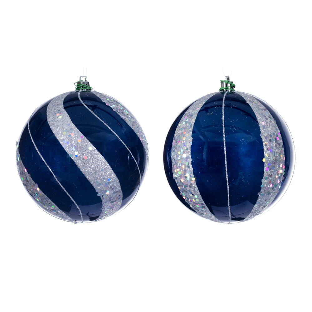 4" Shatterproof Ball Ornament - Pink - Shiny - UV Treated - Set of 6 4.75" (Set of 4)- Pearl — view 1