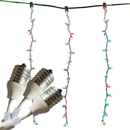 5MM RGBWW Socket Drops - Curtain Lights - Black Wire