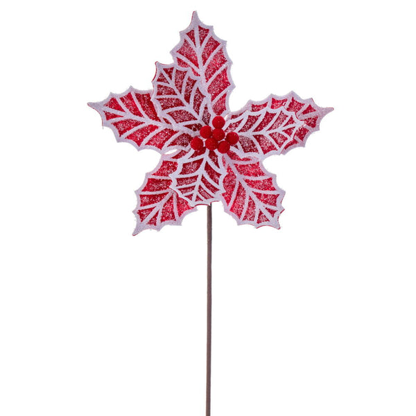 23" Poinsettia Stem - Set of 3