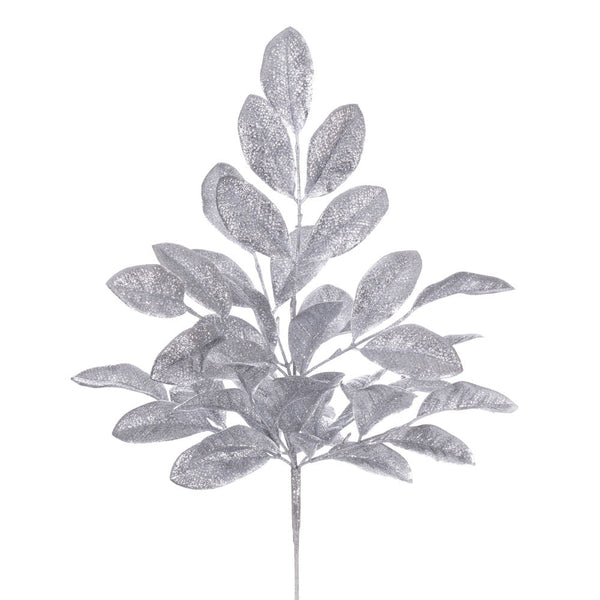 25" Apple Leaf Glitter Bush - Set of 2