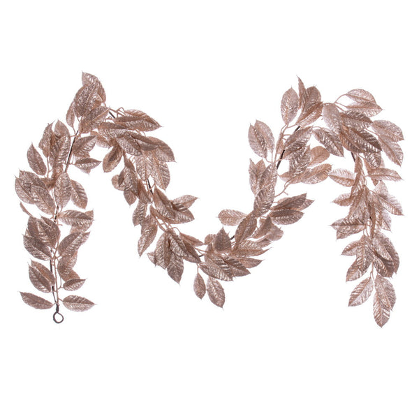 6' Gardenia Glitter Garland