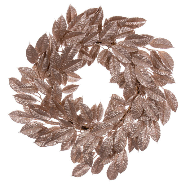 24" Gardenia Glitter Wreath