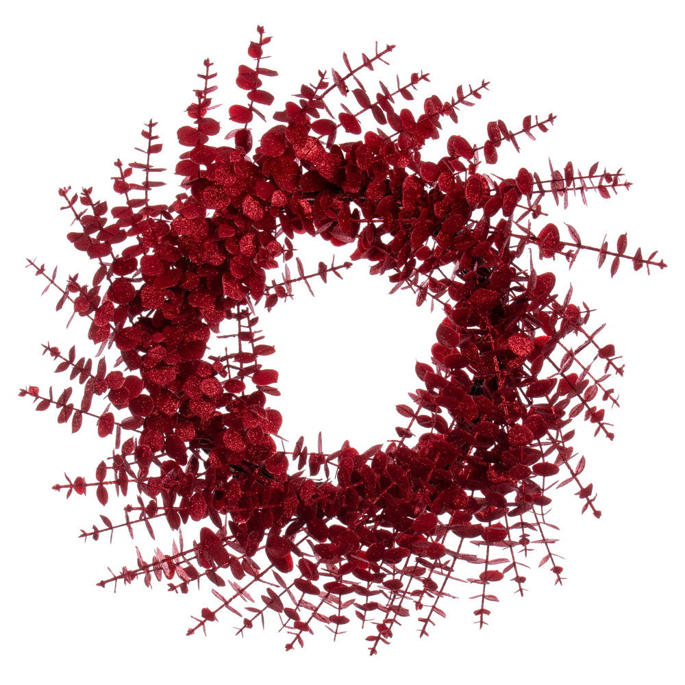 210" Eucalyptus Glitter Wreath — view 5