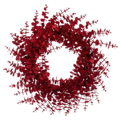 210" Eucalyptus Glitter Wreath — view 5