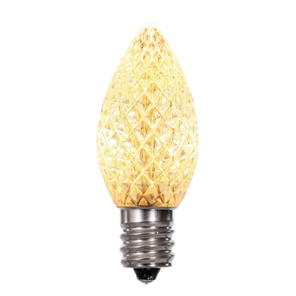 LED C7 - Transparant Faceted Bulb - Steady