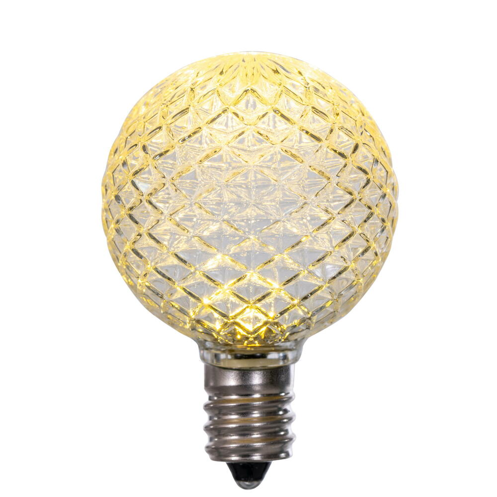 Warm White LED G40 - TrueLit Pro Faceted Bulb Warm White — view 1
