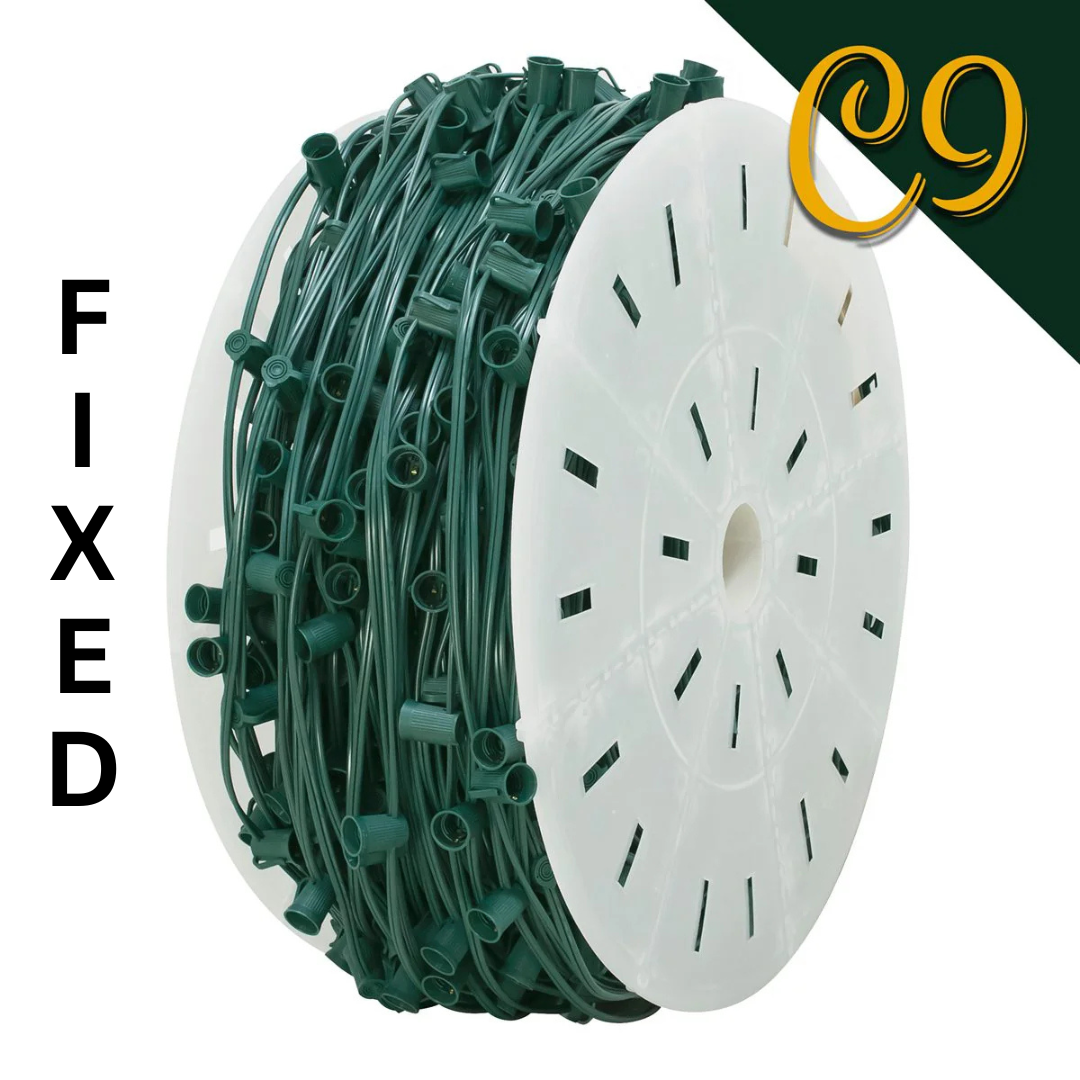 C9 Magnetic Socket Cord - 250ft spool - 12" Green Fixed- 12"- 250' — view 1