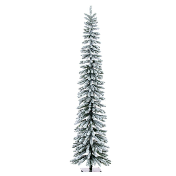 7.5' x 22" Snowy Flocked Alpine Tree