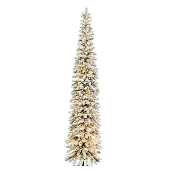 7.5' x 22" Snowy Flocked Alpine Tree