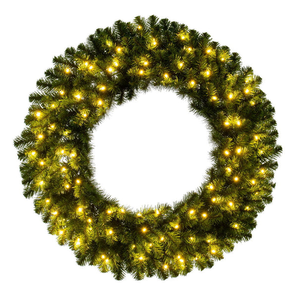 48" Commercial Sequoia Pine Wreath - Warm White