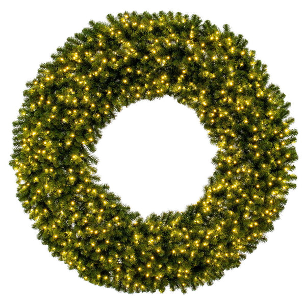 72" Commercial Sequoia Pine Wreath - Warm White