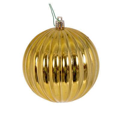 10" Shiny Lined Ball Ornament - Set of 6 — view 5