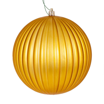 10" Matte Lined Ball Ornament - Set of 4 — view 5
