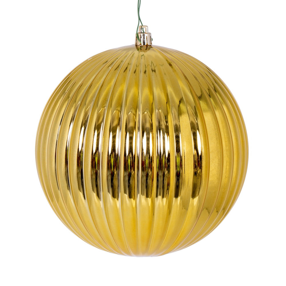 10" Shiny Lined Ball Ornament - Set of 4 — view 5