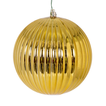 10" Shiny Lined Ball Ornament - Set of 4 — view 5