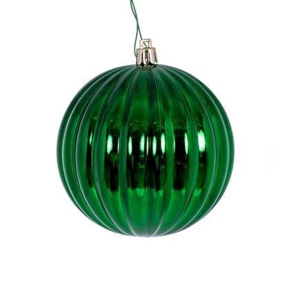 10" Shiny Lined Ball Ornament - Set of 6 — view 3
