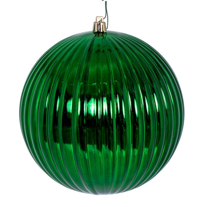 10" Shiny Lined Ball Ornament - Set of 4 — view 3