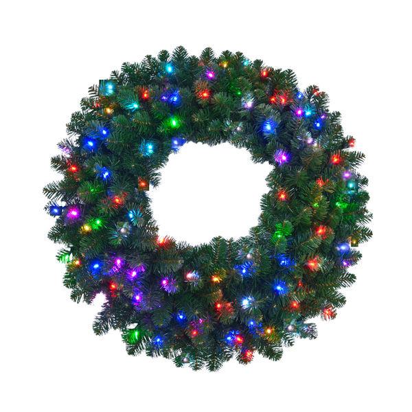 24" Premium Sequoia Fir Wreath - RGBWW