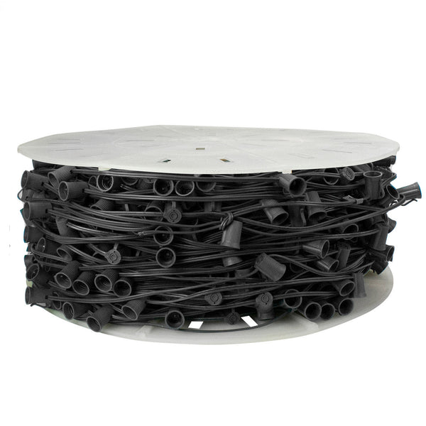 C9 Wire Spool - Black - 15" Socket Spacing - 500' Spool