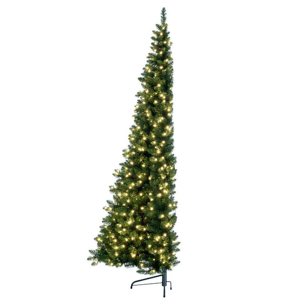 Chapel Half Christmas Tree with Warm White Lights (7.5' and 9')