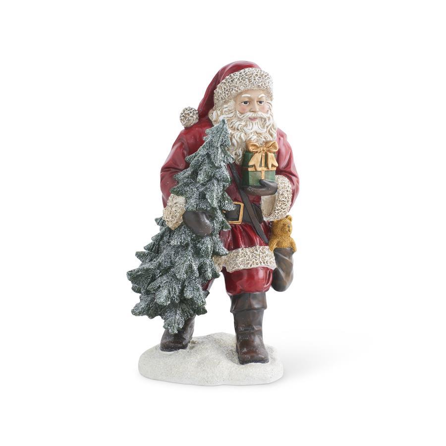 Vintage Santa with Glittered Tree - 23.5" — view 1