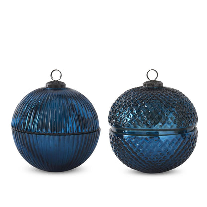 7 Inch Mercury Glass Filled Ornament Candle