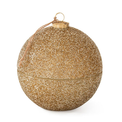 Gold Glittered Ornament Candle - 7.25" — view 3