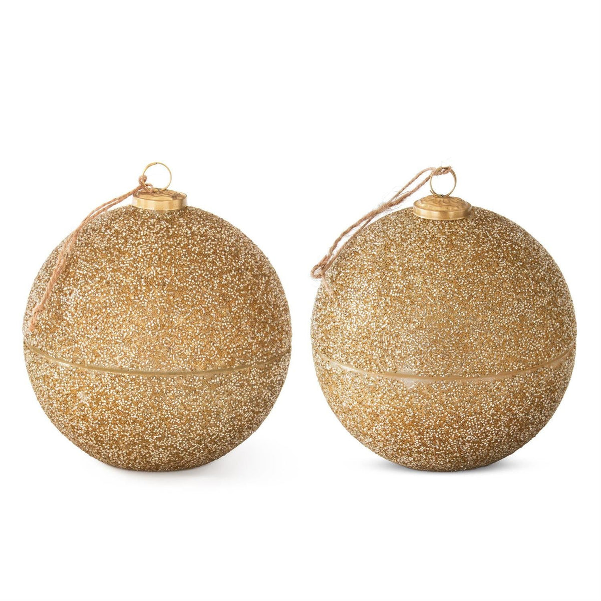 Gold Glittered Ornament Candle - 7.25" — view 1