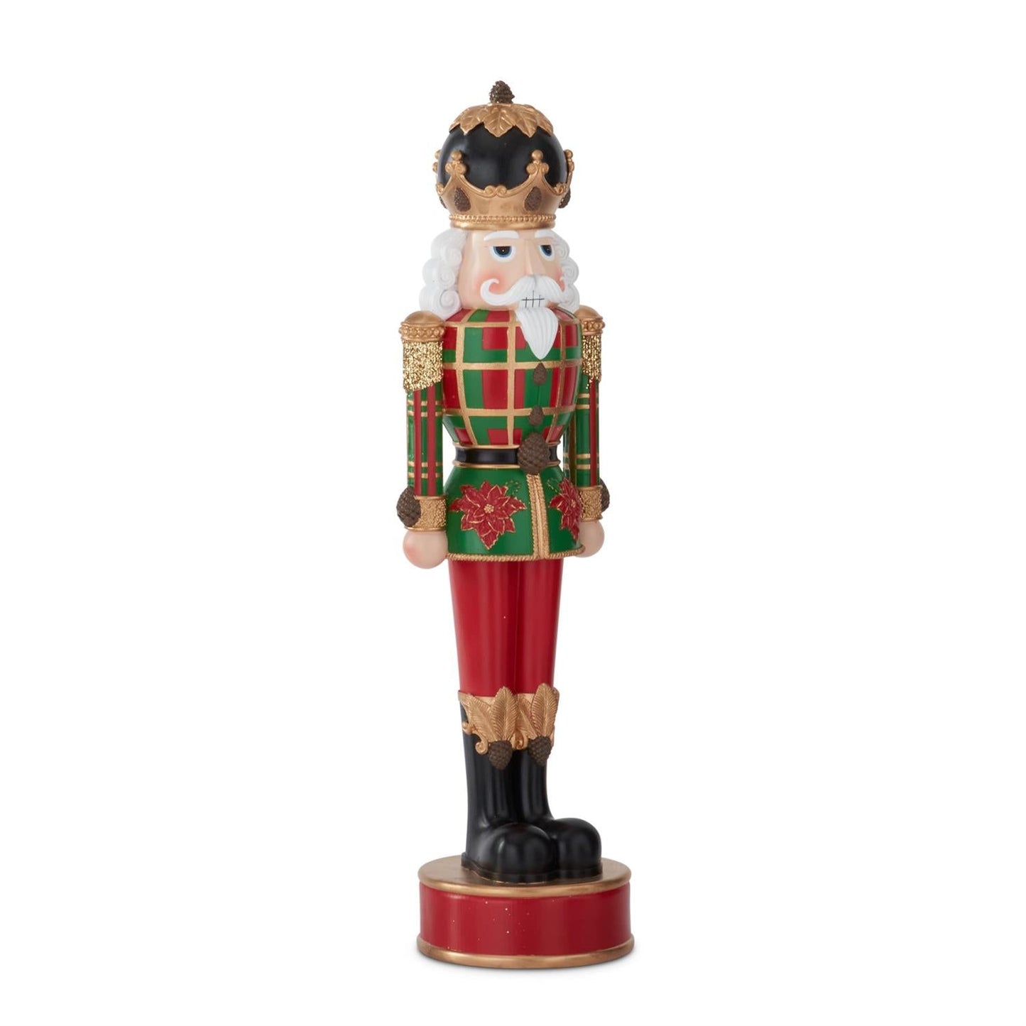 Nutcracker with Plaid Coat - 24" - Red/Green — view 2