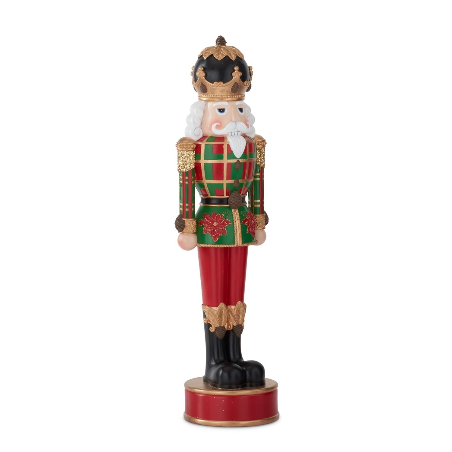 Nutcracker with Plaid Coat - 24" - Red/Green — view 2
