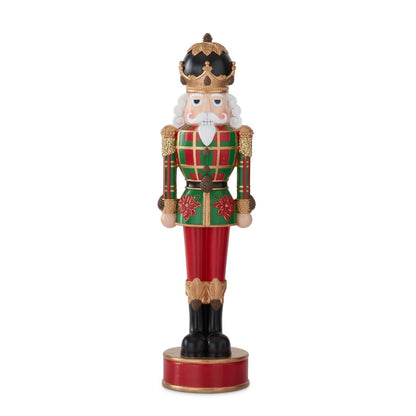 Nutcracker with Plaid Coat - 24" - Red/Green — view 1