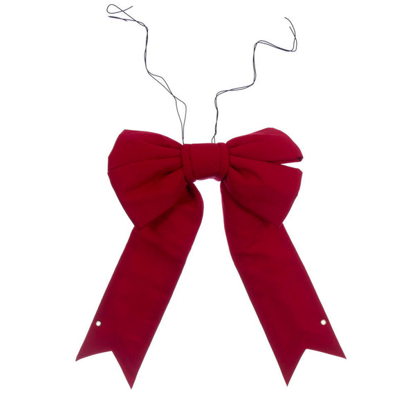 18" Red Canvas Bow