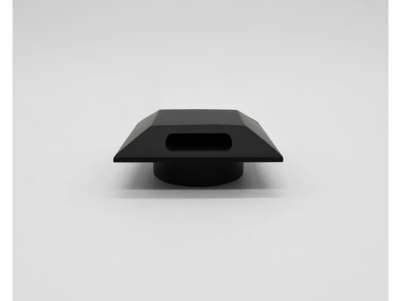 Lumien Micro Recessed Light Cap - Square 1-Side - Black Brass