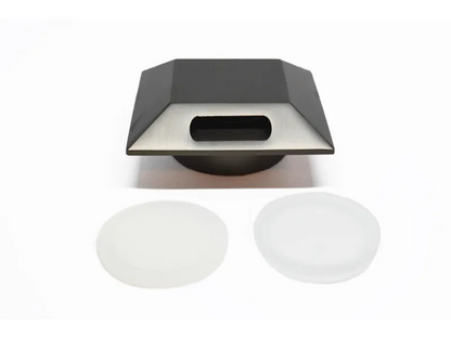 Lumien Micro Recessed Light Cap - Square Flush - Black Brass — view 2