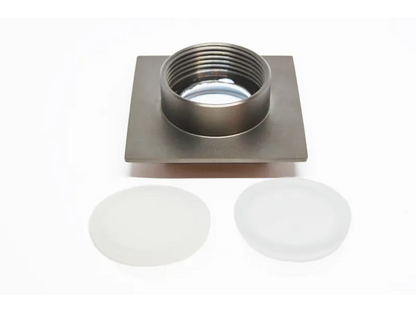Lumien Micro Recessed Light Cap - Square Flush - Black Brass — view 4