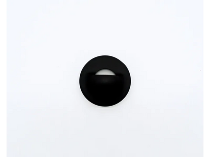 Lumien Micro Recessed Light Cap - Round Half-Moon - Black Brass — view 2